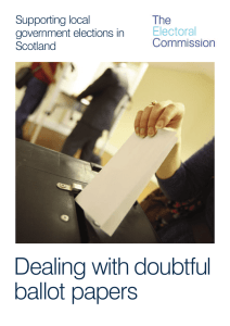 Dealing with doubtful ballot papers