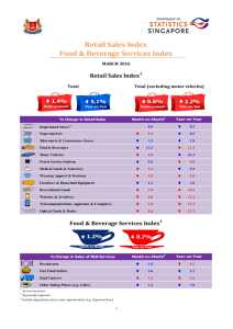 STATISTICS SINGAPORE - Press Release on Retail Sales Index