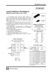 IN74HC4053 Analog Multiplexer/Demultiplexer