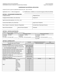 Campground Plan Approval Application