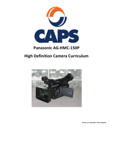 Panasonic AG-HMC-150P High Definition Camera Curriculum