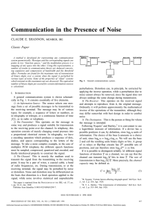 Communication In The Presence Of Noise