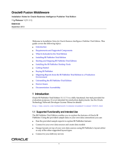 BI Publisher Trial Edition Install Guide