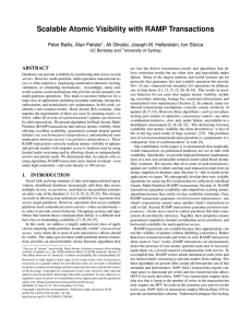 Scalable Atomic Visibility with RAMP Transactions