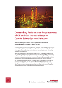 Demanding Performance Requirements of Oil and Gas Industry