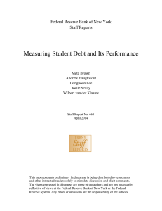 Measuring Student Debt and Its Performance