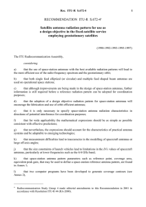 RECOMMENDATION ITU-R S.672-4* - Satellite antenna radiation