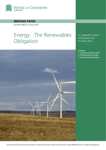 Energy: The Renewables Obligation