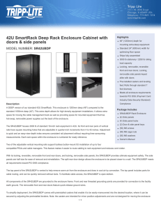 42U SmartRack Deep Rack Enclosure Cabinet with doors