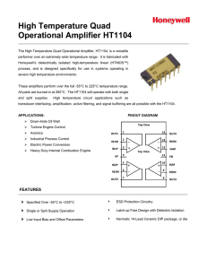 High Temperature Quad Operational Amplifier HT1104
