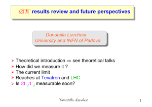 ∆Γ/Γ results review and future perspectives