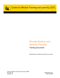 Moodle Backup and Restore Process
