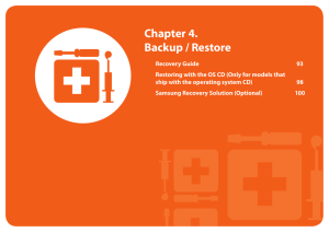 Chapter 4. Backup / Restore