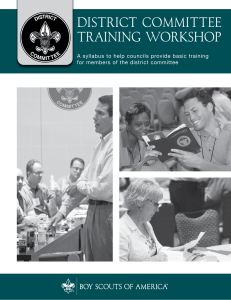 District Committee Training Workshop