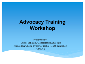 Advocacy Training Workshop