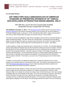 art directors guild announces dxv by american standard as