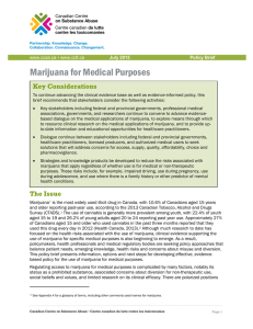 Marijuana for Medical Purposes (Policy Brief)