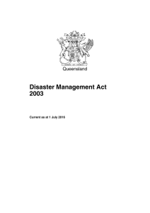 Disaster Management Act 2003