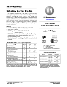 NSR1020MW2 - Schottky Barrier Diodes