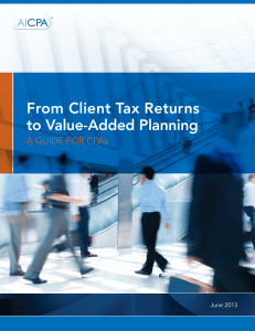 From Client Tax Returns to Value-Added Planning