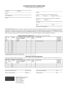 cas registration planner form