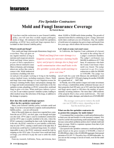 Mold and Fungi Insurance Coverage