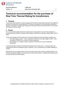 Technical Specification for an Oil immersed Transformer Real