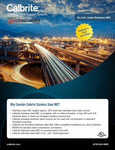 Why Consider Calbrite Stainless Steel IMC?