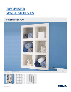 recessed wall shelves