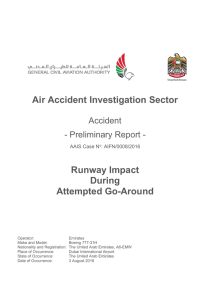 Air Accident Investigation Sector Runway Impact During Attempted