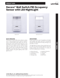 Decora® Wall Switch PIR Occupancy Sensor with LED NightLight