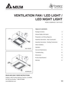 VENTILATION FAN / LED LIGHT / LED NIGHT LIGHT