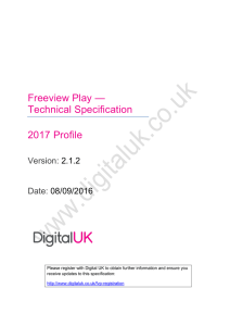 Freeview Play — Technical Specification