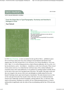 Tate Papers - From the Green Box to Typo/Topography: Duchamp