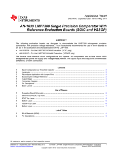 LMP7300 Single Precision Comparator w