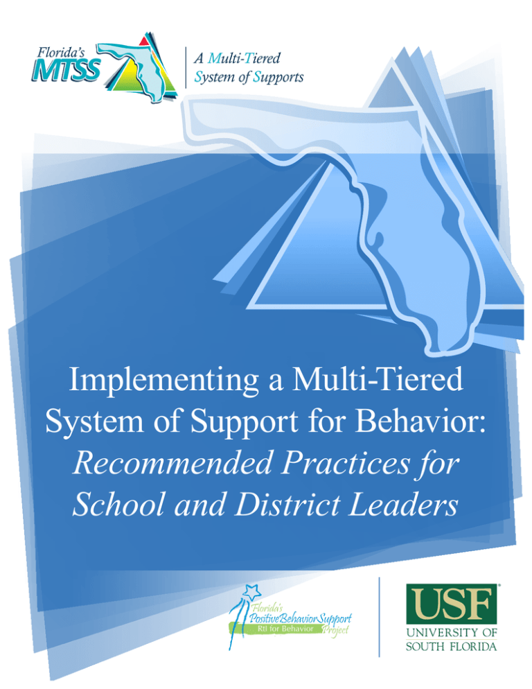 Implementing A Multi-Tiered System Of Support For Behavior