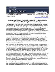 Gov. Scott Activates Emergency Bridge Loan Program for Small
