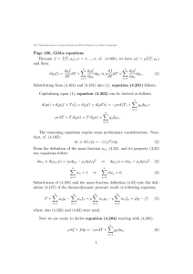 Page 186, Gibbs equations Because f = ˆf(T,ρ α),α = 1, ..., n, cf
