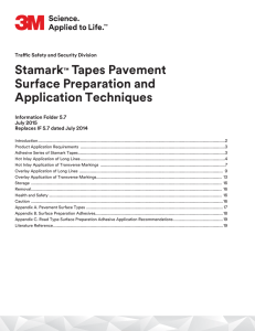 Stamark™ Tapes Pavement Surface Preparation and
