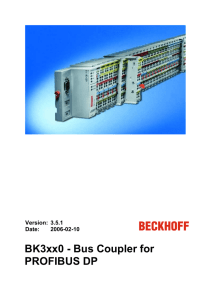 BK3xx0 - Bus Coupler for PROFIBUS DP