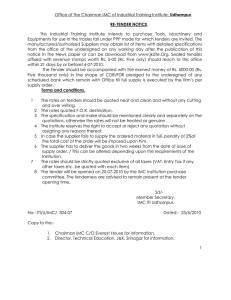 to Tender Documents - Directorate of Technical Education