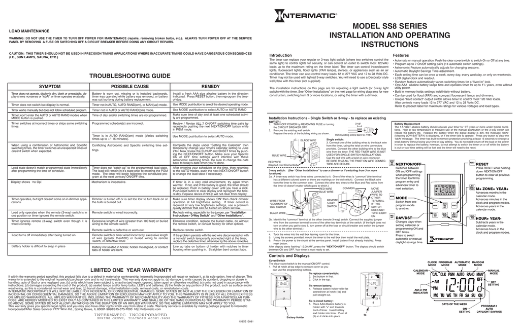 Intermatic Porch Light Timer Instructions Shelly Lighting