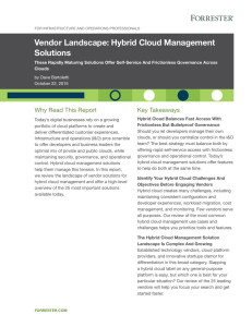 Vendor Landscape: Hybrid Cloud Management Solutions