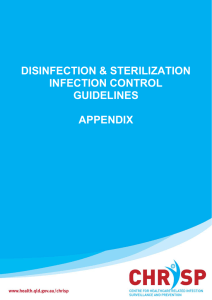 Disinfection and Sterilization Infection Control Guidelines