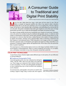 A Consumer Guide to Traditional and Digital Print Stability