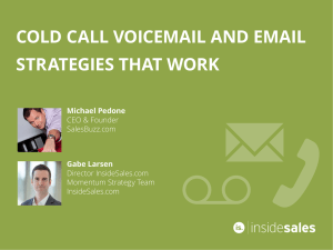Cold Call Voicemail and Email Strategies that Work