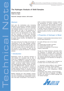 Hydrogen Analysis of Solid Samples