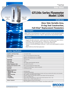 GT130x Series Flowmeter Model 1306