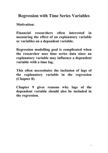 Regression with Time Series Variables
