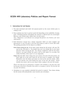 ECEN 449 Laboratory Policies and Report Format